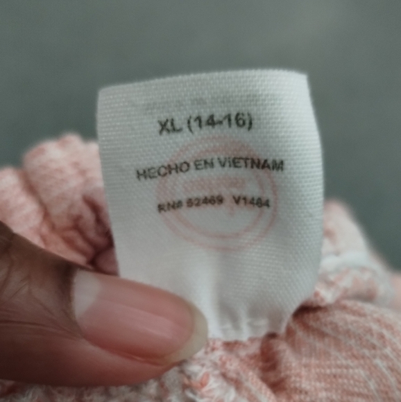 Girl's Wonder Nation Smocked Ruffle Waist Shorts Pink Stripe Size XL (14-16) - Picture 10 of 11